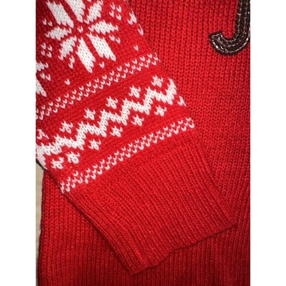 No Boundaries Santa Don’t Judge Me Red Hooded Christmas Sweater Sequins XS - Picture 4 of 9